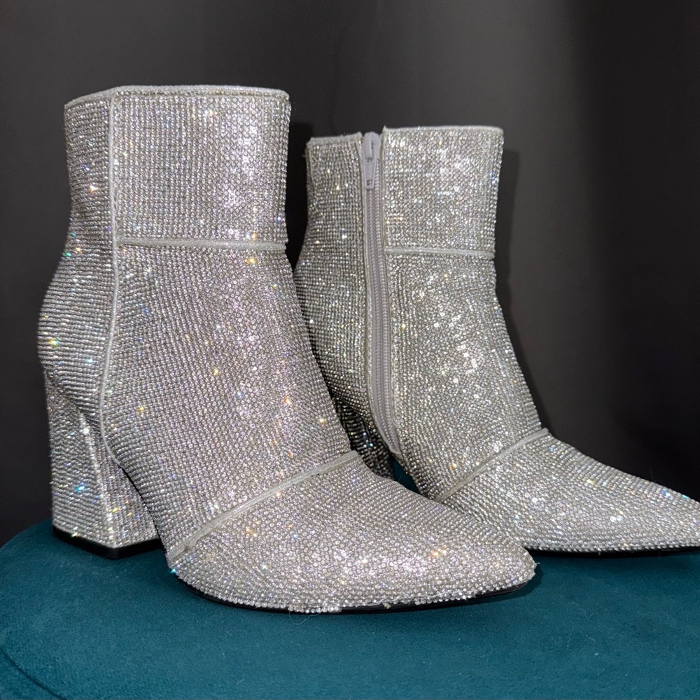 A New Day Rhinestone Ankle Heel Boots